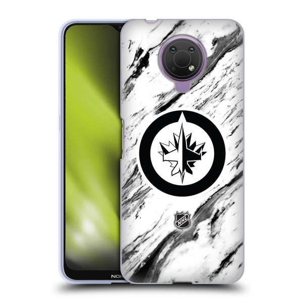 NHL Winnipeg Jets Marble Soft Gel Case for Nokia G10