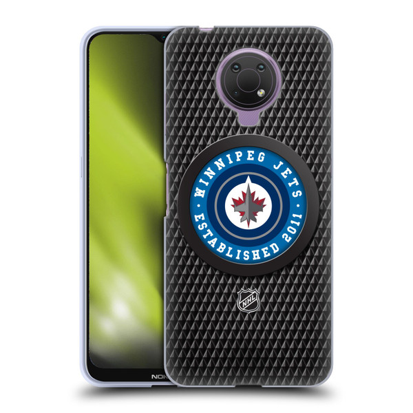 NHL Winnipeg Jets Puck Texture Soft Gel Case for Nokia G10