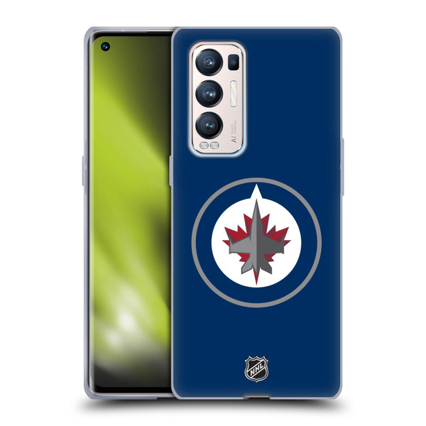 NHL Winnipeg Jets Plain Soft Gel Case for OPPO Find X3 Neo / Reno5 Pro+ 5G