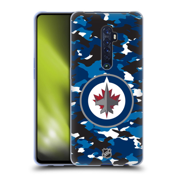 NHL Winnipeg Jets Camouflage Soft Gel Case for OPPO Reno 2