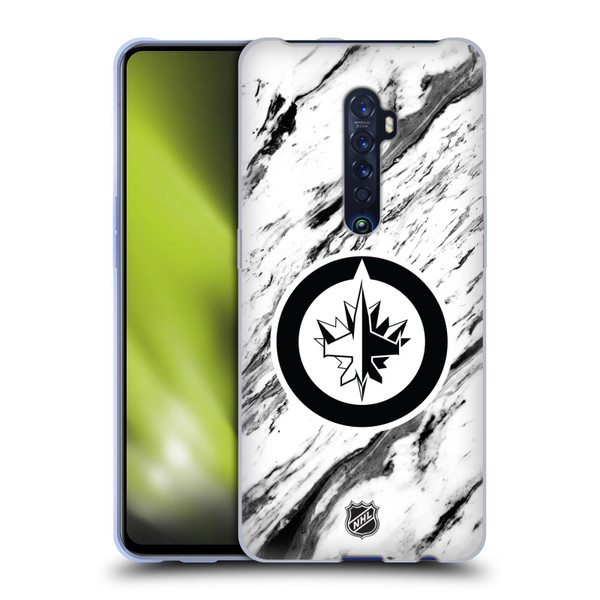 NHL Winnipeg Jets Marble Soft Gel Case for OPPO Reno 2