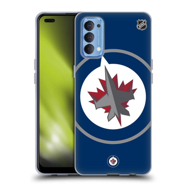 NHL Winnipeg Jets Oversized Soft Gel Case for OPPO Reno 4 5G