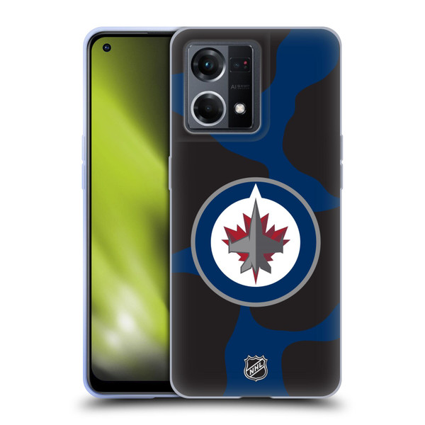 NHL Winnipeg Jets Cow Pattern Soft Gel Case for OPPO Reno8 4G