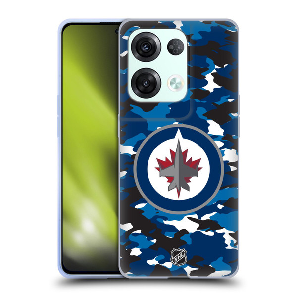NHL Winnipeg Jets Camouflage Soft Gel Case for OPPO Reno8 Pro