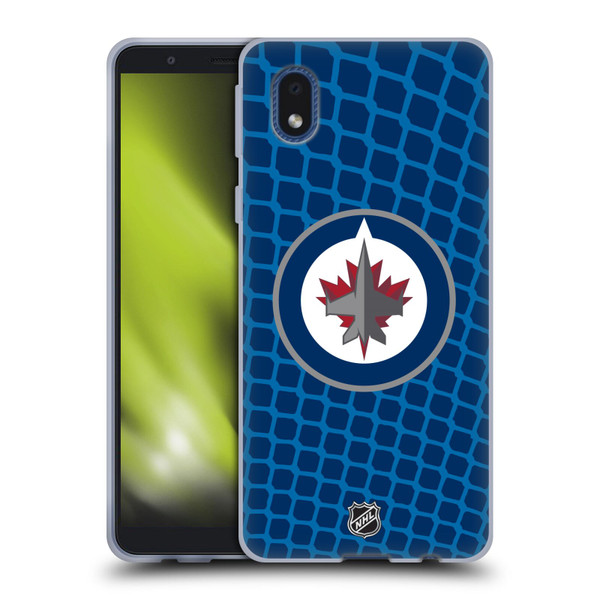 NHL Winnipeg Jets Net Pattern Soft Gel Case for Samsung Galaxy A01 Core (2020)