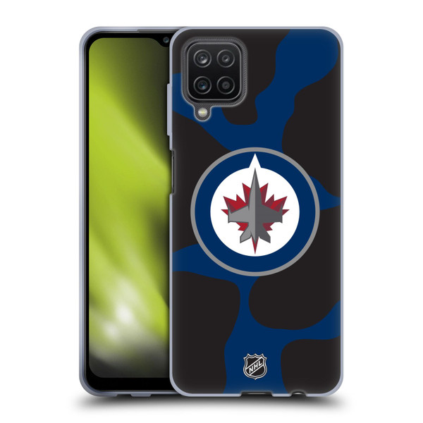 NHL Winnipeg Jets Cow Pattern Soft Gel Case for Samsung Galaxy A12 (2020)