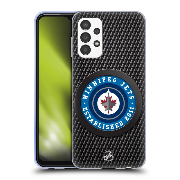 NHL Winnipeg Jets Puck Texture Soft Gel Case for Samsung Galaxy A13 (2022)