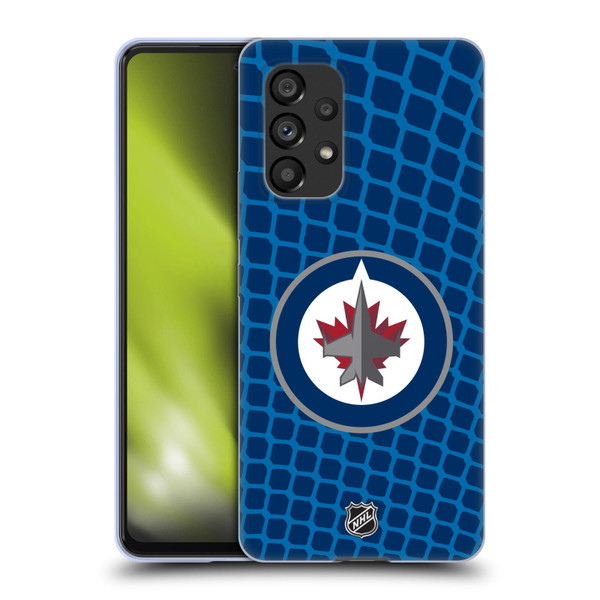 NHL Winnipeg Jets Net Pattern Soft Gel Case for Samsung Galaxy A53 5G (2022)