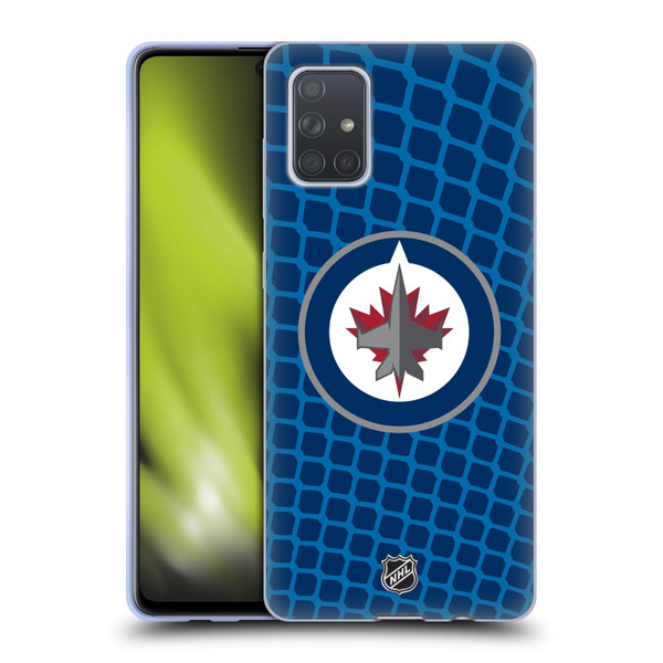 NHL Winnipeg Jets Net Pattern Soft Gel Case for Samsung Galaxy A71 (2019)