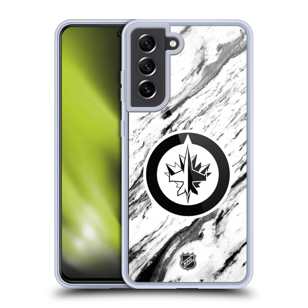 NHL Winnipeg Jets Marble Soft Gel Case for Samsung Galaxy S21 FE 5G