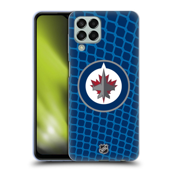 NHL Winnipeg Jets Net Pattern Soft Gel Case for Samsung Galaxy M33 (2022)