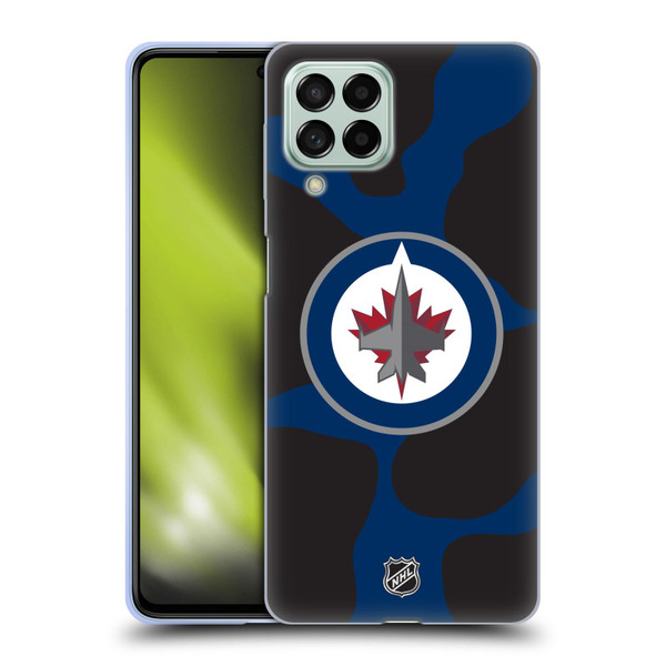 NHL Winnipeg Jets Cow Pattern Soft Gel Case for Samsung Galaxy M53 (2022)