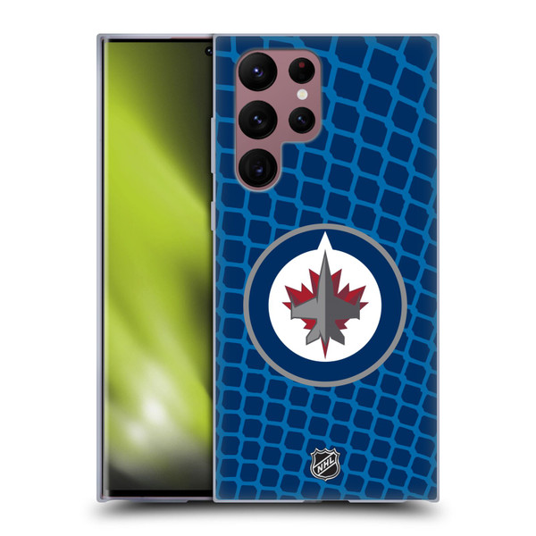 NHL Winnipeg Jets Net Pattern Soft Gel Case for Samsung Galaxy S22 Ultra 5G