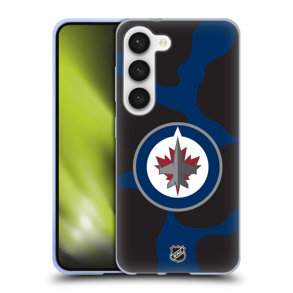 NHL Winnipeg Jets Cow Pattern Soft Gel Case for Samsung Galaxy S23 5G