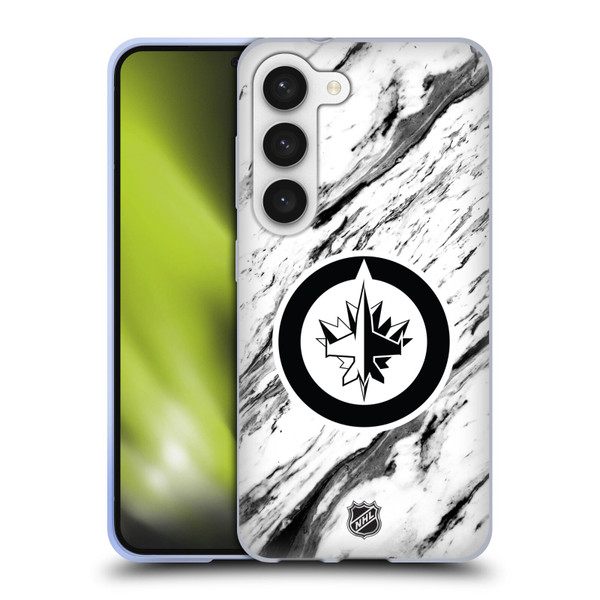 NHL Winnipeg Jets Marble Soft Gel Case for Samsung Galaxy S23 5G