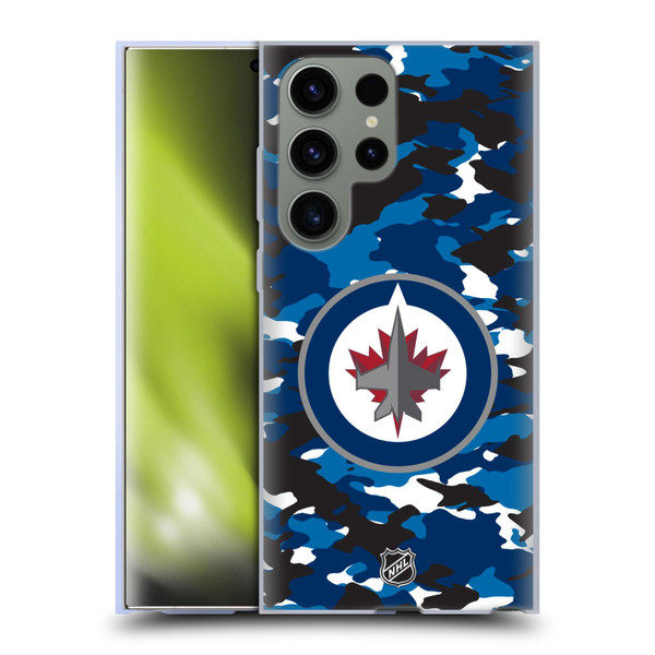 NHL Winnipeg Jets Camouflage Soft Gel Case for Samsung Galaxy S23 Ultra 5G