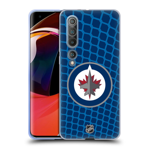 NHL Winnipeg Jets Net Pattern Soft Gel Case for Xiaomi Mi 10 5G / Mi 10 Pro 5G