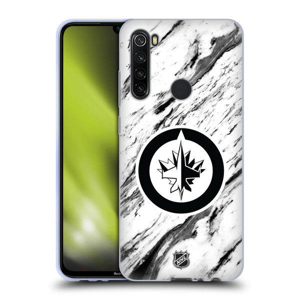 NHL Winnipeg Jets Marble Soft Gel Case for Xiaomi Redmi Note 8T