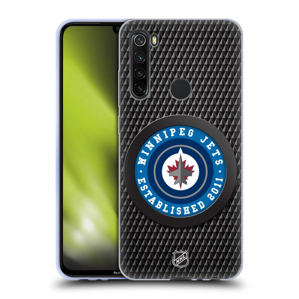 NHL Winnipeg Jets Puck Texture Soft Gel Case for Xiaomi Redmi Note 8T