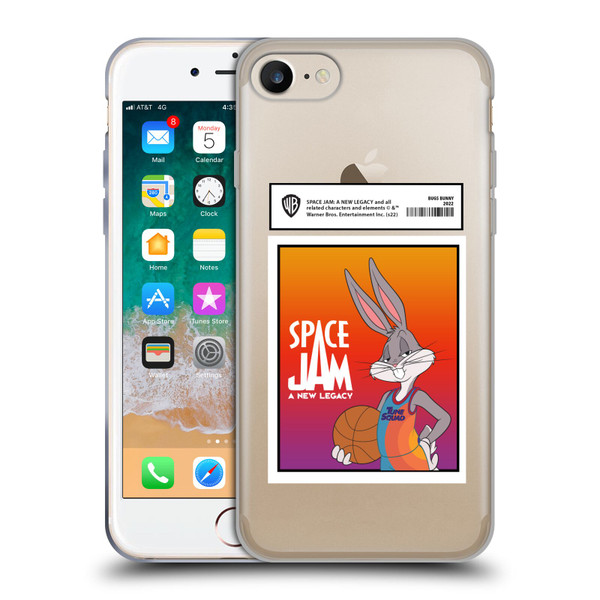 Space Jam: A New Legacy Graphics Bugs Bunny Card Soft Gel Case for Apple iPhone 7 / 8 / SE 2020 & 2022