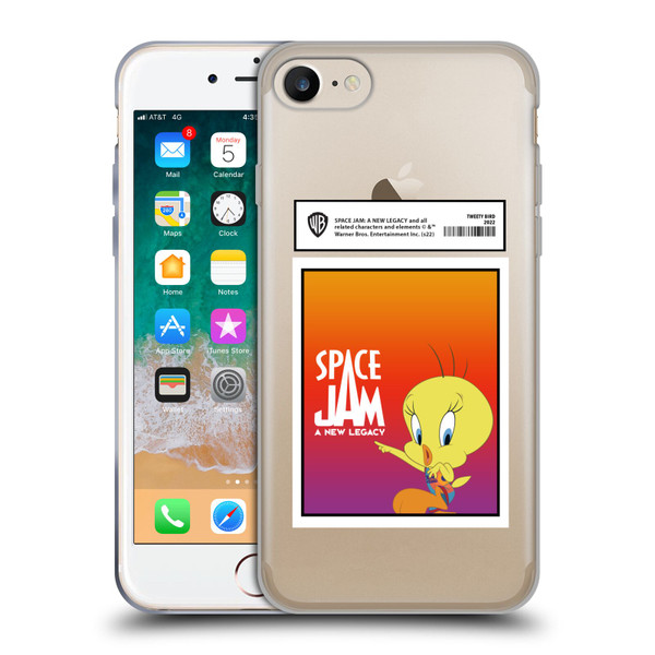 Space Jam: A New Legacy Graphics Tweety Bird Card Soft Gel Case for Apple iPhone 7 / 8 / SE 2020 & 2022