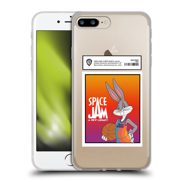 Space Jam: A New Legacy Graphics Bugs Bunny Card Soft Gel Case for Apple iPhone 7 Plus / iPhone 8 Plus