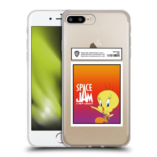 Space Jam: A New Legacy Graphics Tweety Bird Card Soft Gel Case for Apple iPhone 7 Plus / iPhone 8 Plus