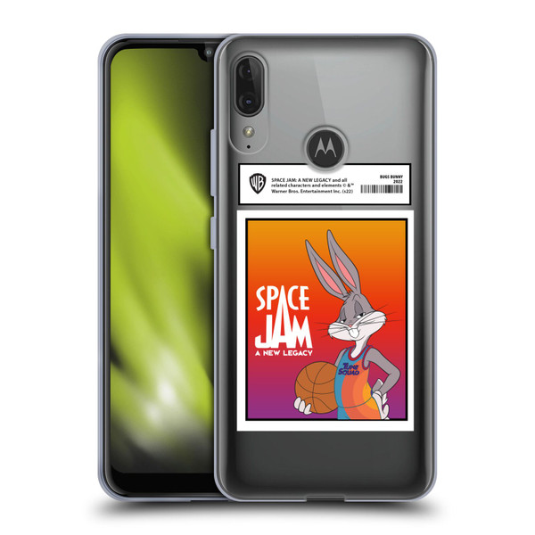 Space Jam: A New Legacy Graphics Bugs Bunny Card Soft Gel Case for Motorola Moto E6 Plus