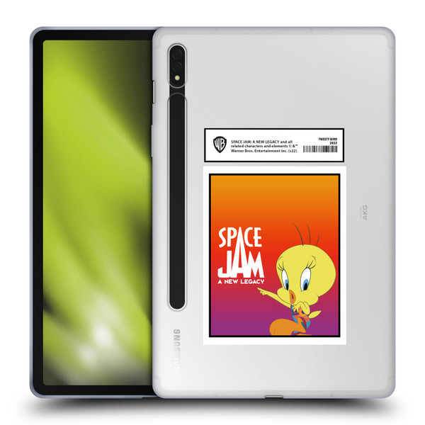 Space Jam: A New Legacy Graphics Tweety Bird Card Soft Gel Case for Samsung Galaxy Tab S8