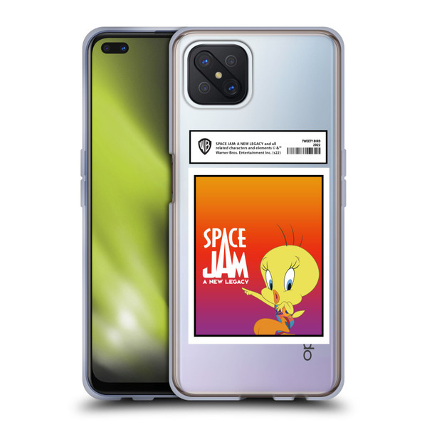 Space Jam: A New Legacy Graphics Tweety Bird Card Soft Gel Case for OPPO Reno4 Z 5G