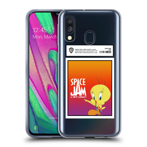 Space Jam: A New Legacy Graphics Tweety Bird Card Soft Gel Case for Samsung Galaxy A40 (2019)
