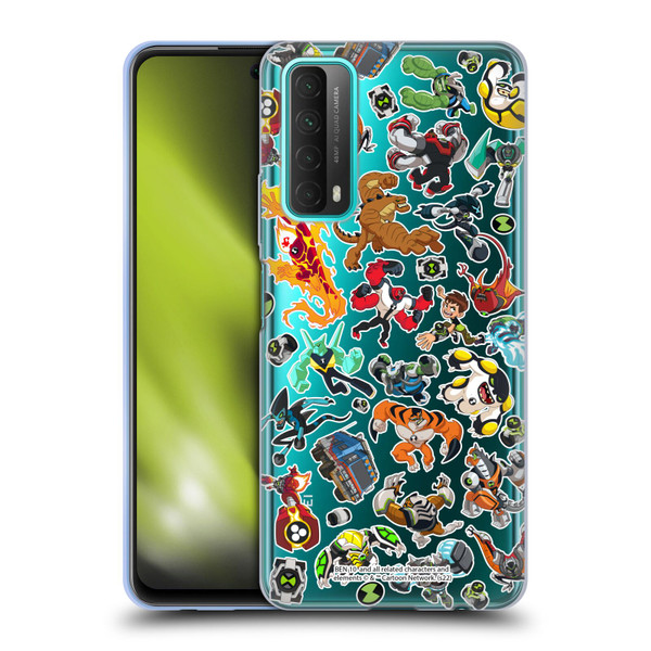 Ben 10: Animated Series Graphics Alien Pattern Soft Gel Case for Huawei P Smart (2021)