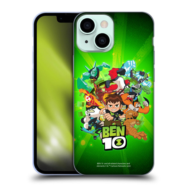 Ben 10: Animated Series Graphics Character Art Soft Gel Case for Apple iPhone 13 Mini