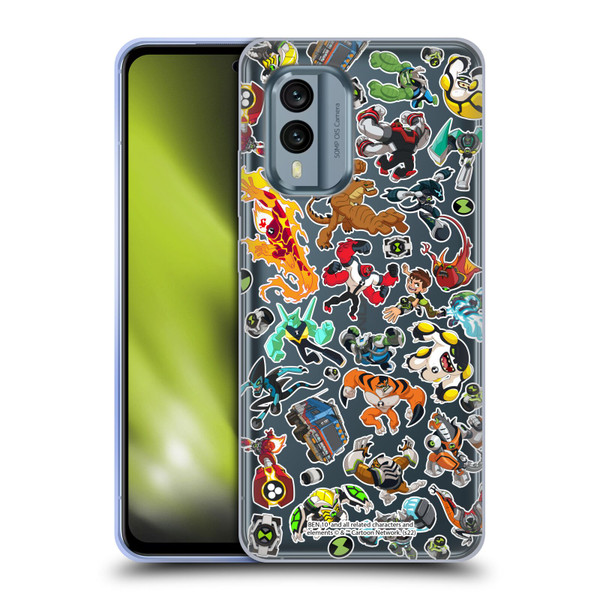 Ben 10: Animated Series Graphics Alien Pattern Soft Gel Case for Nokia X30