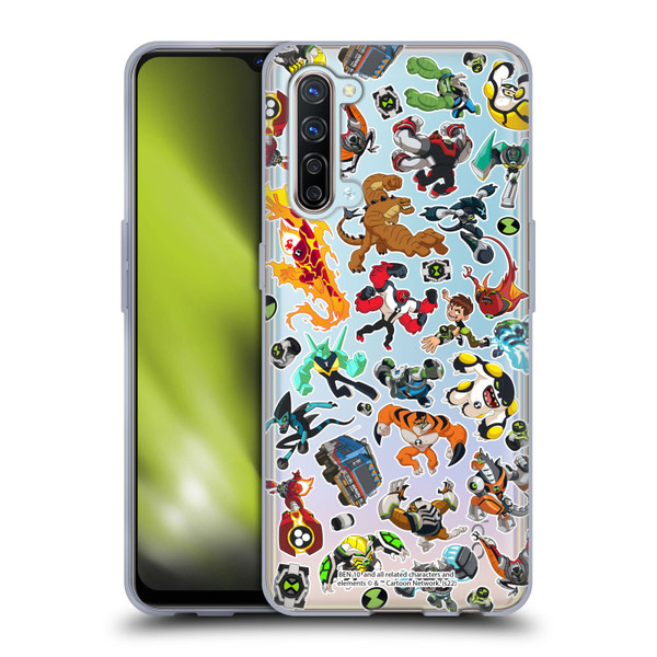 Ben 10: Animated Series Graphics Alien Pattern Soft Gel Case for OPPO Find X2 Lite 5G