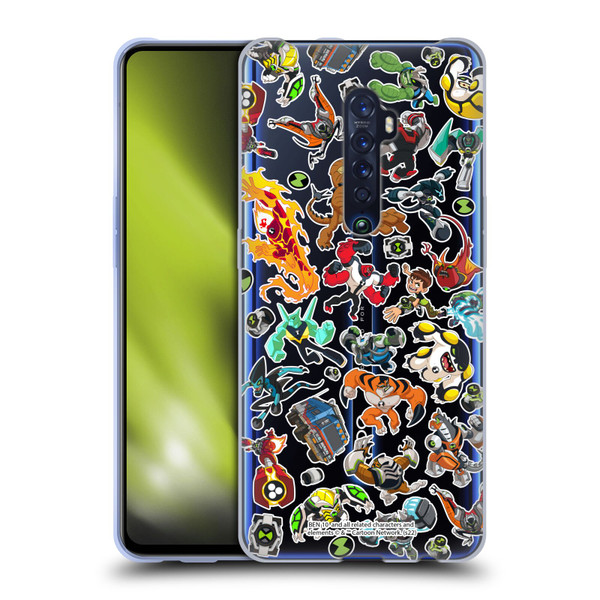 Ben 10: Animated Series Graphics Alien Pattern Soft Gel Case for OPPO Reno 2