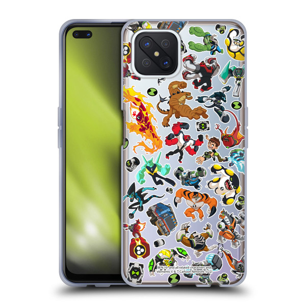 Ben 10: Animated Series Graphics Alien Pattern Soft Gel Case for OPPO Reno4 Z 5G