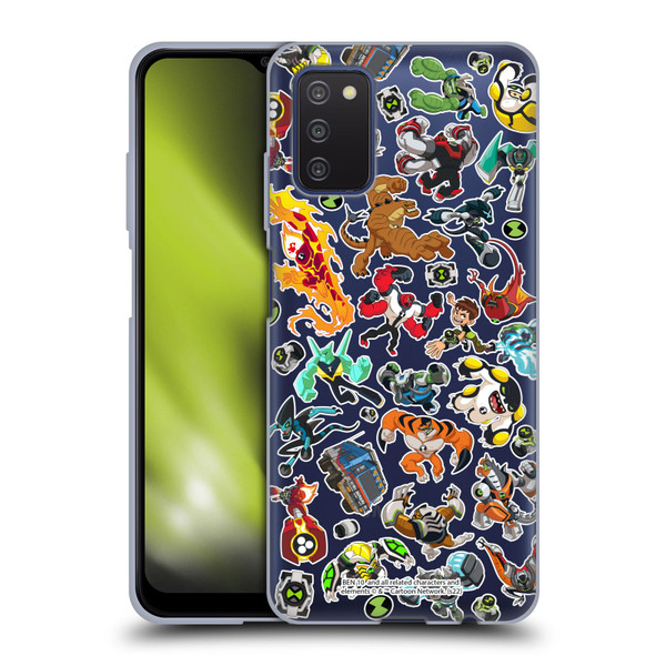 Ben 10: Animated Series Graphics Alien Pattern Soft Gel Case for Samsung Galaxy A03s (2021)