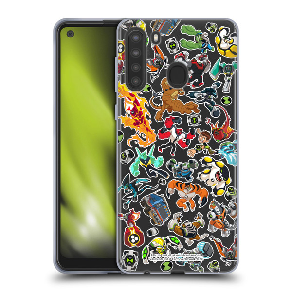 Ben 10: Animated Series Graphics Alien Pattern Soft Gel Case for Samsung Galaxy A21 (2020)
