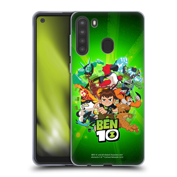 Ben 10: Animated Series Graphics Character Art Soft Gel Case for Samsung Galaxy A21 (2020)