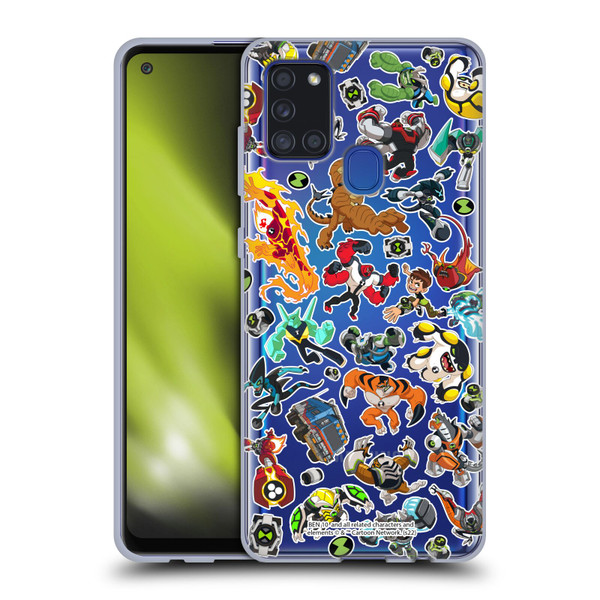Ben 10: Animated Series Graphics Alien Pattern Soft Gel Case for Samsung Galaxy A21s (2020)
