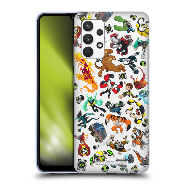 Ben 10: Animated Series Graphics Alien Pattern Soft Gel Case for Samsung Galaxy A32 (2021)