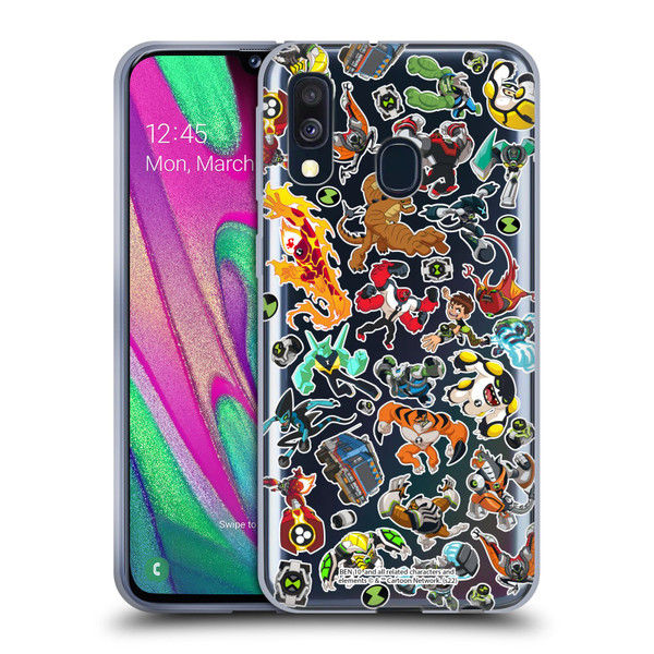 Ben 10: Animated Series Graphics Alien Pattern Soft Gel Case for Samsung Galaxy A40 (2019)