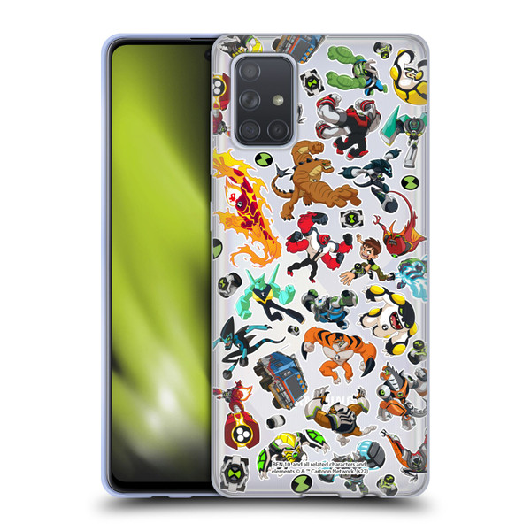 Ben 10: Animated Series Graphics Alien Pattern Soft Gel Case for Samsung Galaxy A71 (2019)