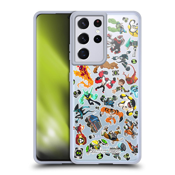 Ben 10: Animated Series Graphics Alien Pattern Soft Gel Case for Samsung Galaxy S21 Ultra 5G