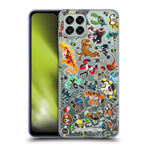 Ben 10: Animated Series Graphics Alien Pattern Soft Gel Case for Samsung Galaxy M33 (2022)