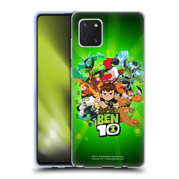 Ben 10: Animated Series Graphics Character Art Soft Gel Case for Samsung Galaxy Note10 Lite