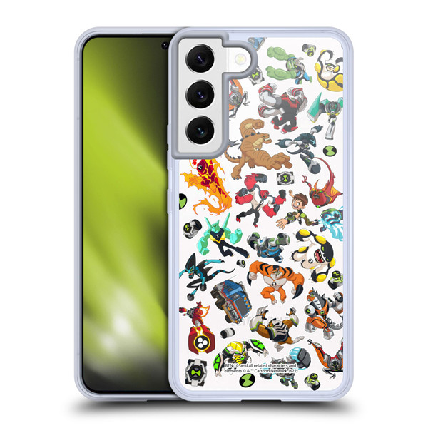 Ben 10: Animated Series Graphics Alien Pattern Soft Gel Case for Samsung Galaxy S22 5G