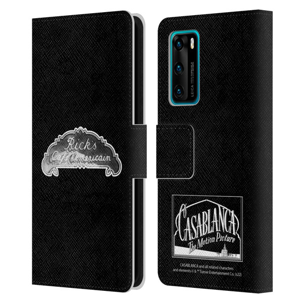 Casablanca Graphics Rick's Cafe Leather Book Wallet Case Cover For Huawei P40 5G
