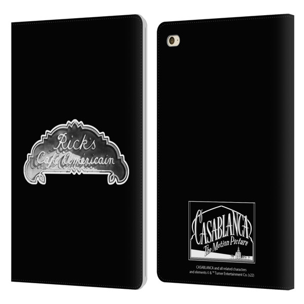 Casablanca Graphics Rick's Cafe Leather Book Wallet Case Cover For Apple iPad mini 4